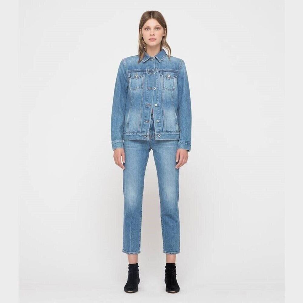 Baldwin‎ Jacket Womens XL Blue Jean Stevie Denim Med Wash Pockets Stretch NWOT